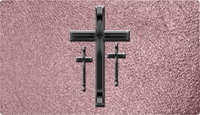 DNSEMP-C-517-BK-SH-OR Empire Corner Black 3 Crosses Shim Orchid